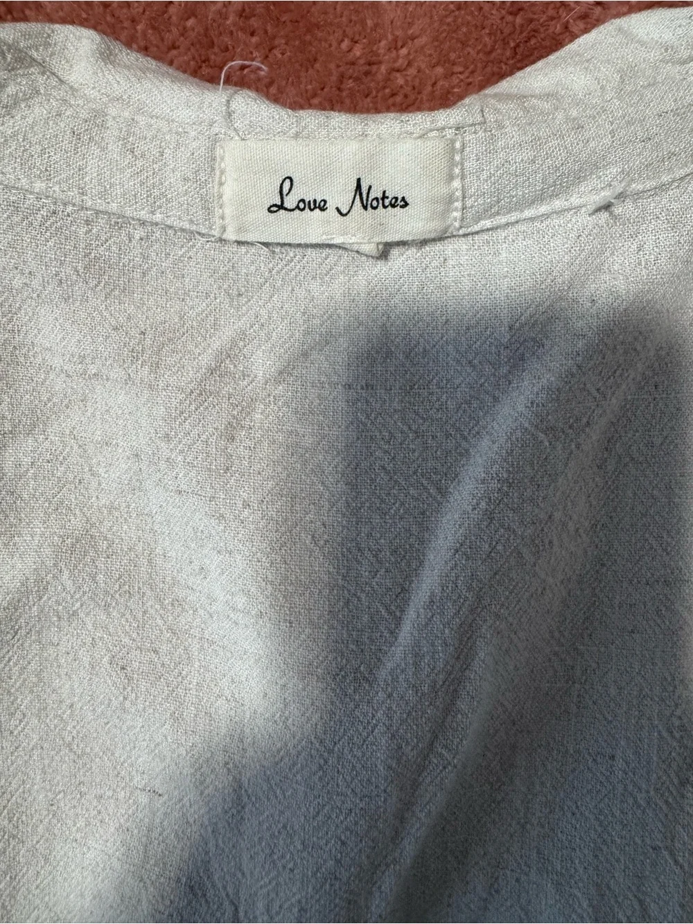 Love Notes Beige Button-Front Cropped Shirt